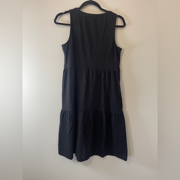 Frye Womens Dress Size Small Black Tiered Knee Length Comfy Dress - Picture 6 of 11